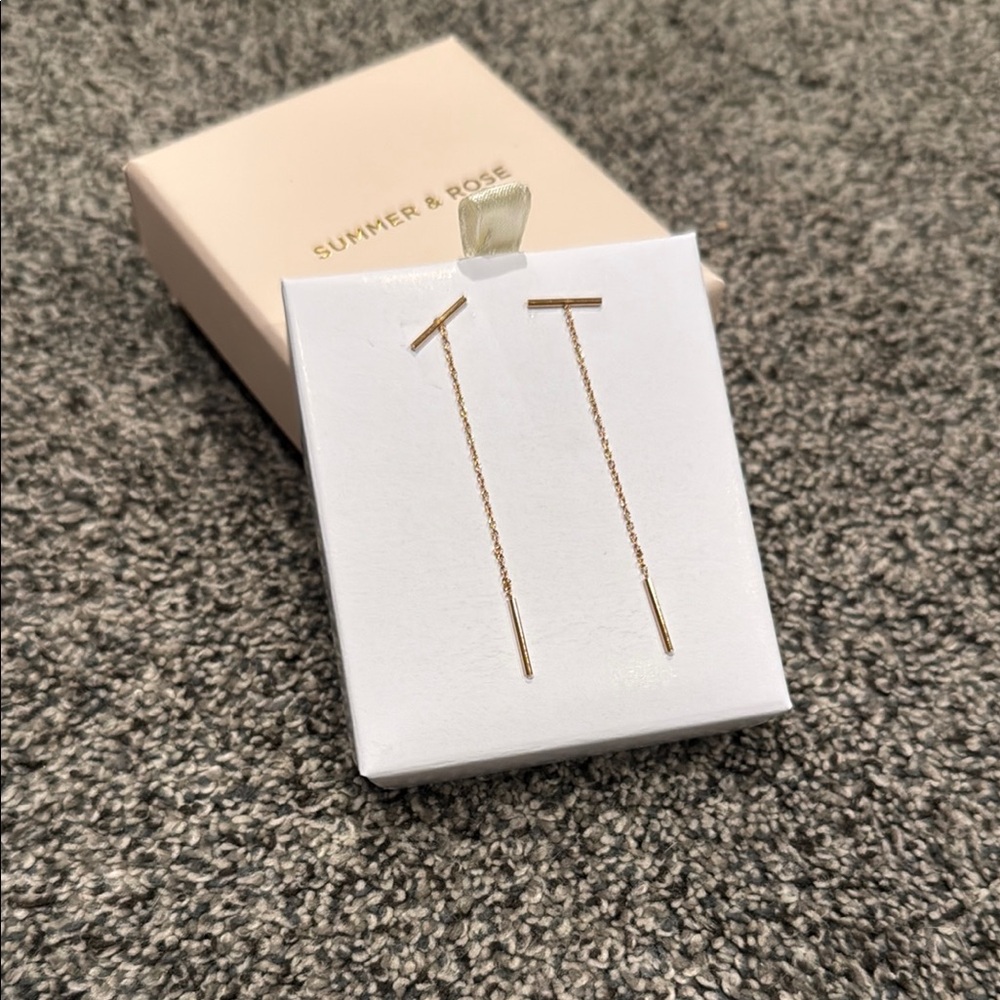 Summer & Rose Gold Drop Earrings